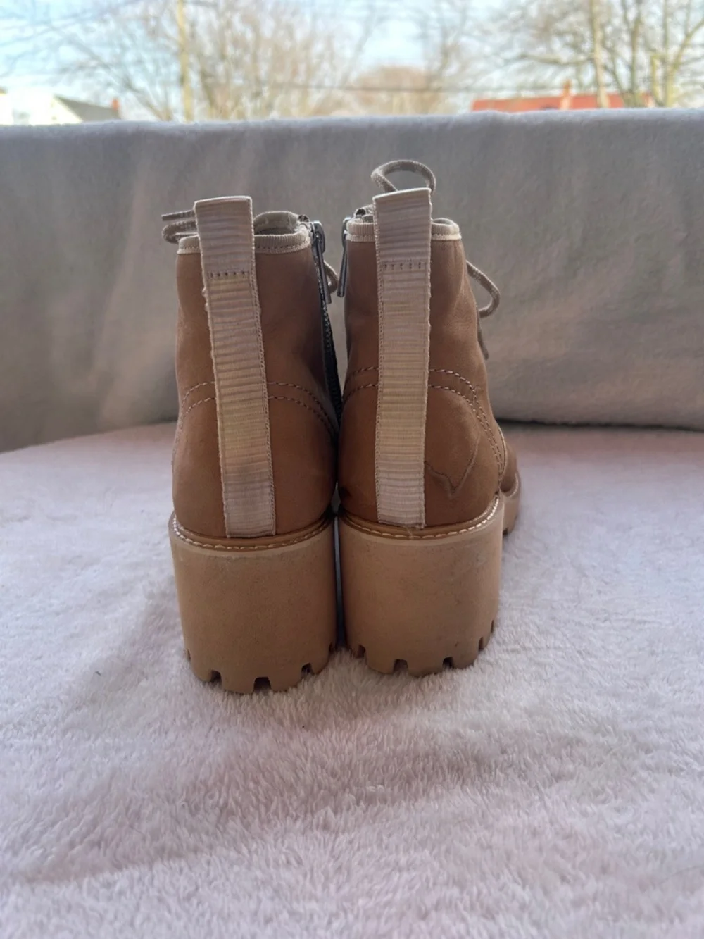 DOLCE VITA Tan Lace-Up Ankle Boots - Picture 4 of 6